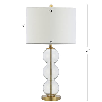 Bella 27" Glass Triple Sphere LED Table Lamp - JONATHAN Y